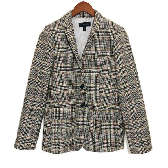 J. Crew Wool Houndstooth Blazer